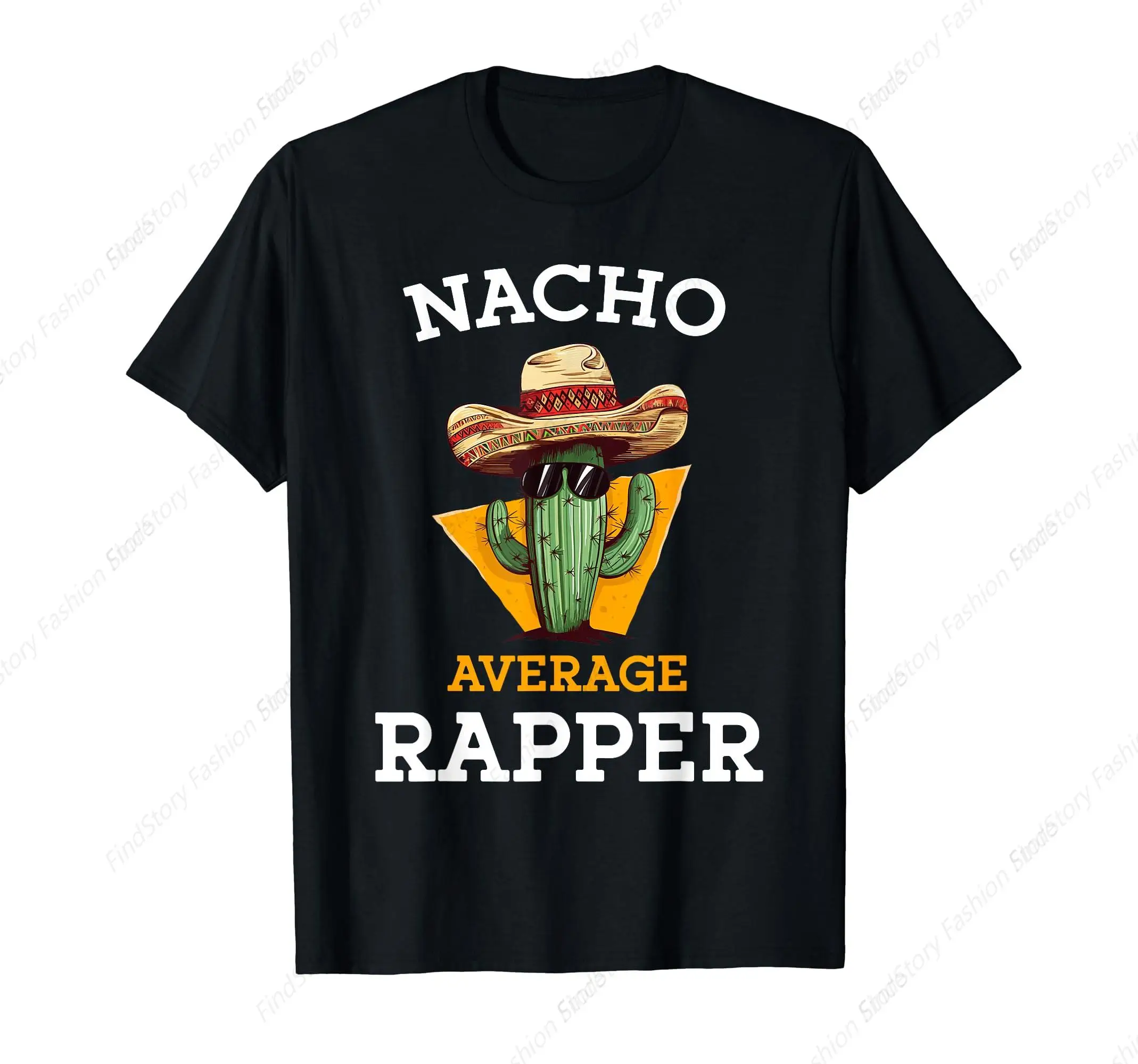 Nacho Average Rapper Rap T-Shirt for Men Cotton Vintage Short Sleeve O Neck Sports New Trend Tops Tee