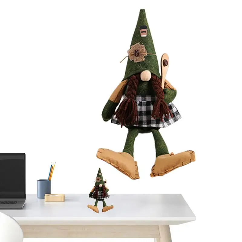 

Stuffed Gnome Decor Faceless Plush Elf Dwarf For Tabletop Cute Swedish Tomte Decor With Pointed Hat & Long Legs Portable Gnome