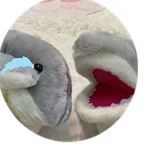 【BBS】22 cm carino piccolo squalo burattino a mano guanti giocattoli di peluche burattino a mano animale braccio di squalo bocca aperta guanto bambola regali di compleanno per bambini