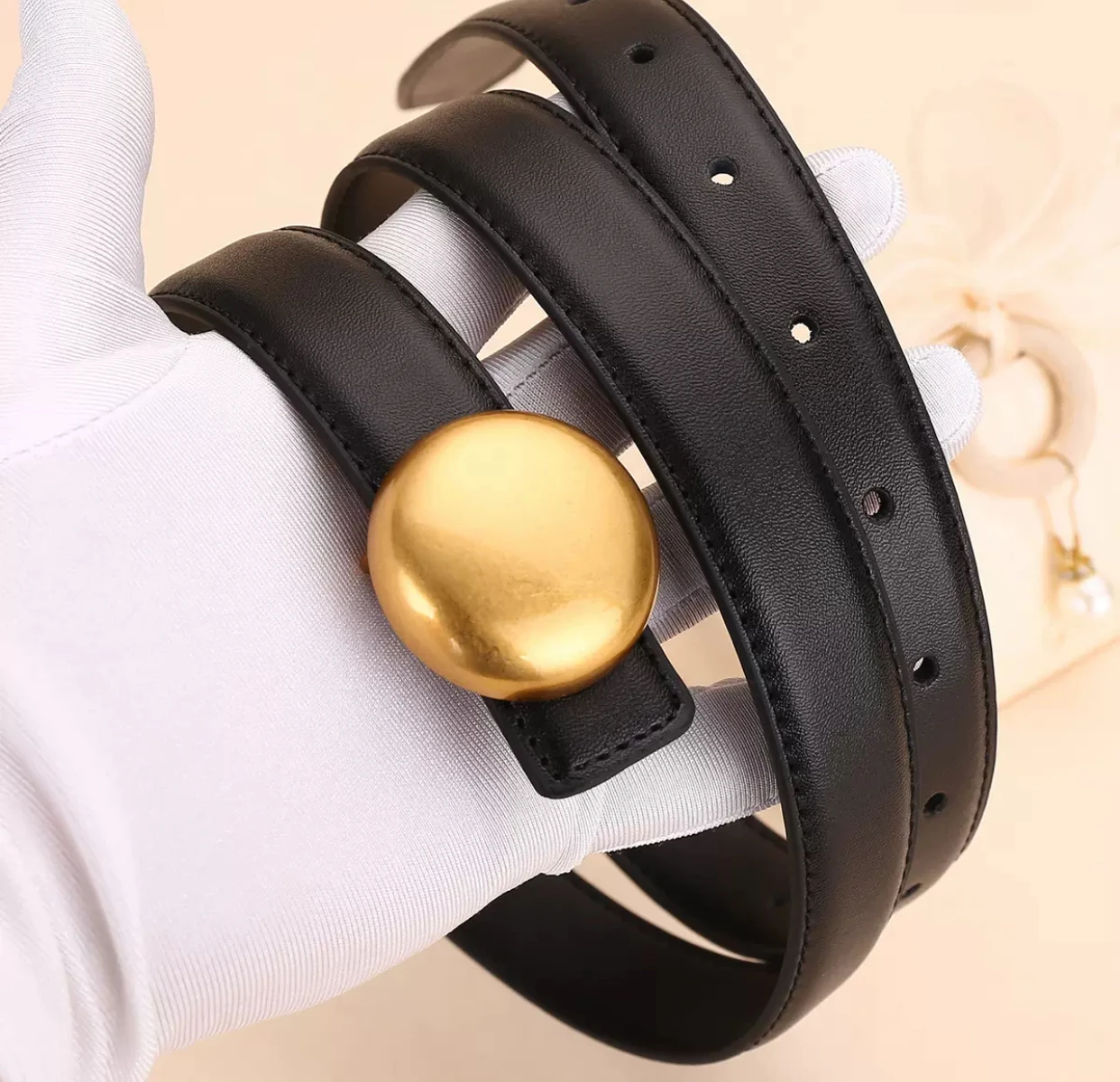 

Luxurious new leather belt for women, high-end business woman's belt, versatile, genuine leather, high-end pants belt, fashionab