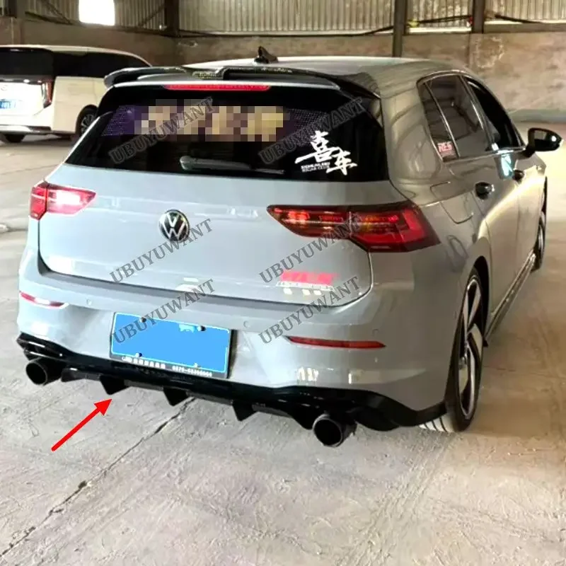 For Volkswagen GOLF 8 MK8 8.5 R-line Gti 2020-2026 Car Rear Bumper Diffuser Splitters Spoiler Back lip shunt body kit view 6