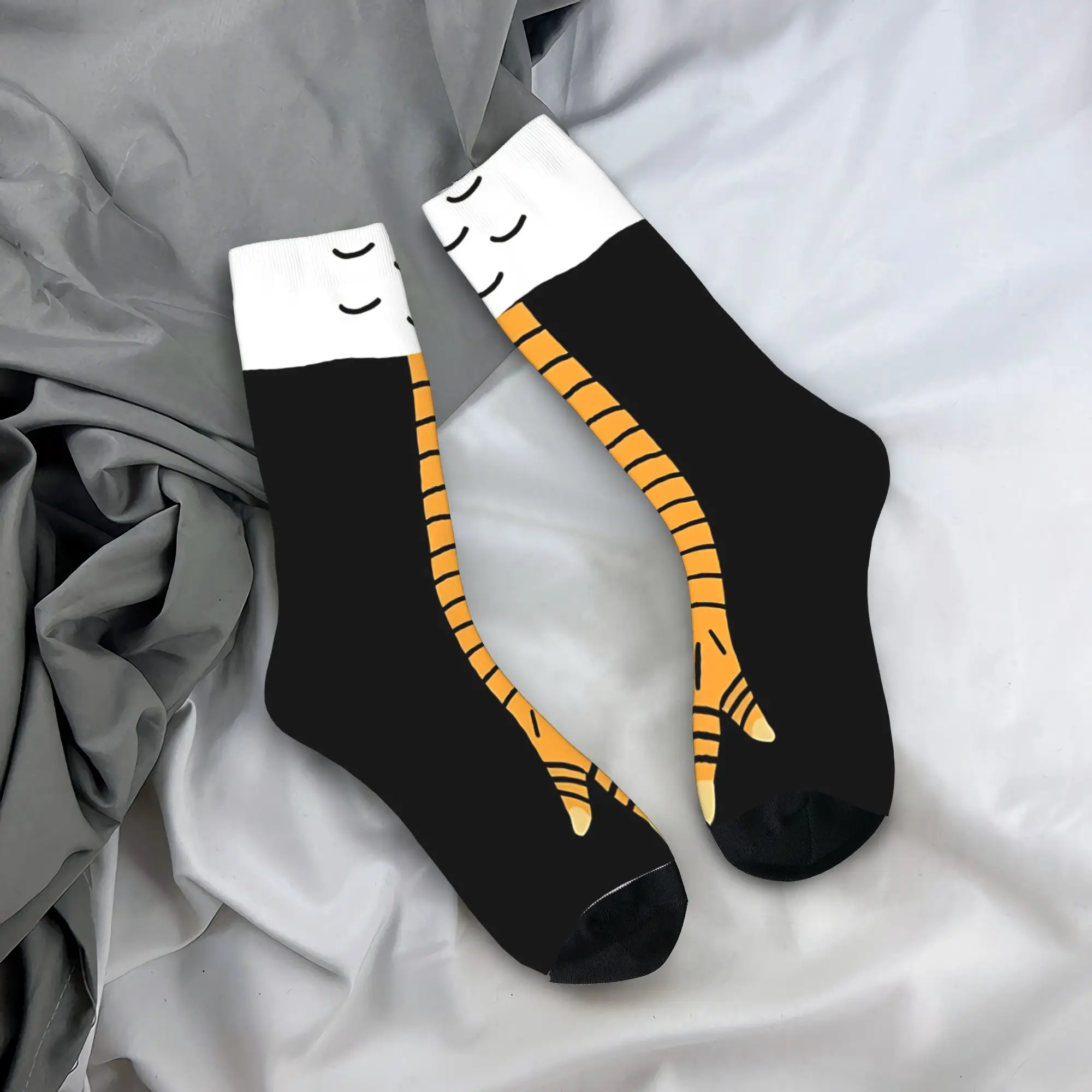 

Забавные чулки с куриными ногами, повседневные носки с принтом, зимние носки против пота, носки высокого качества для бега для пар