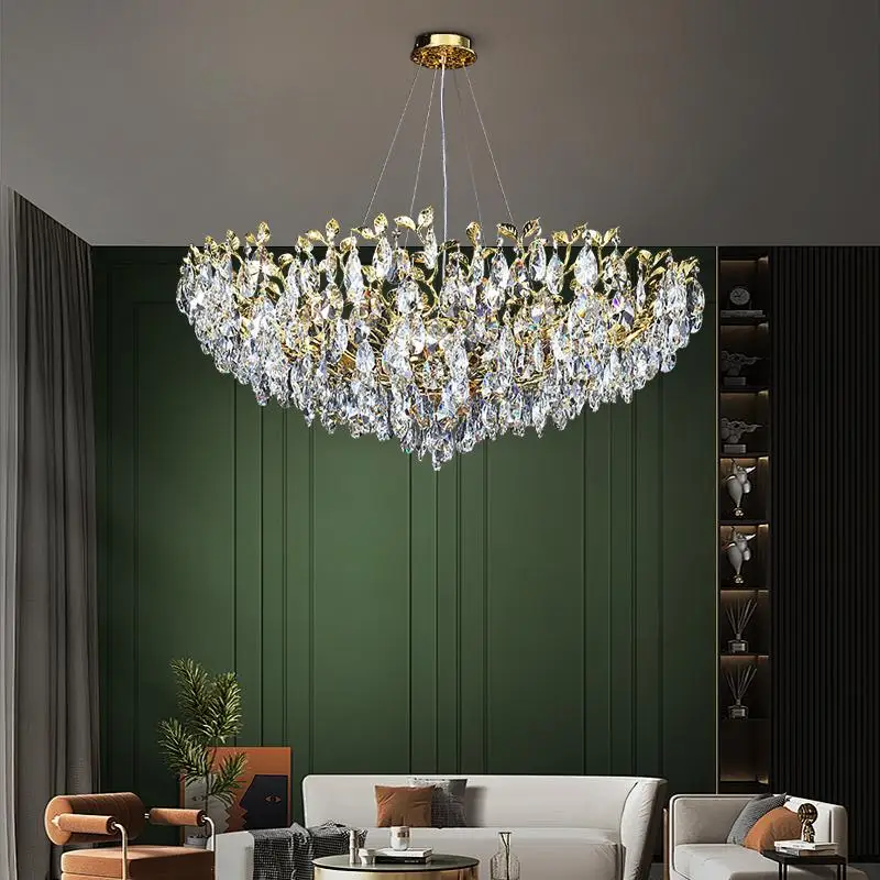 

High sense tree branch art villa creative art living room crystal chandelier