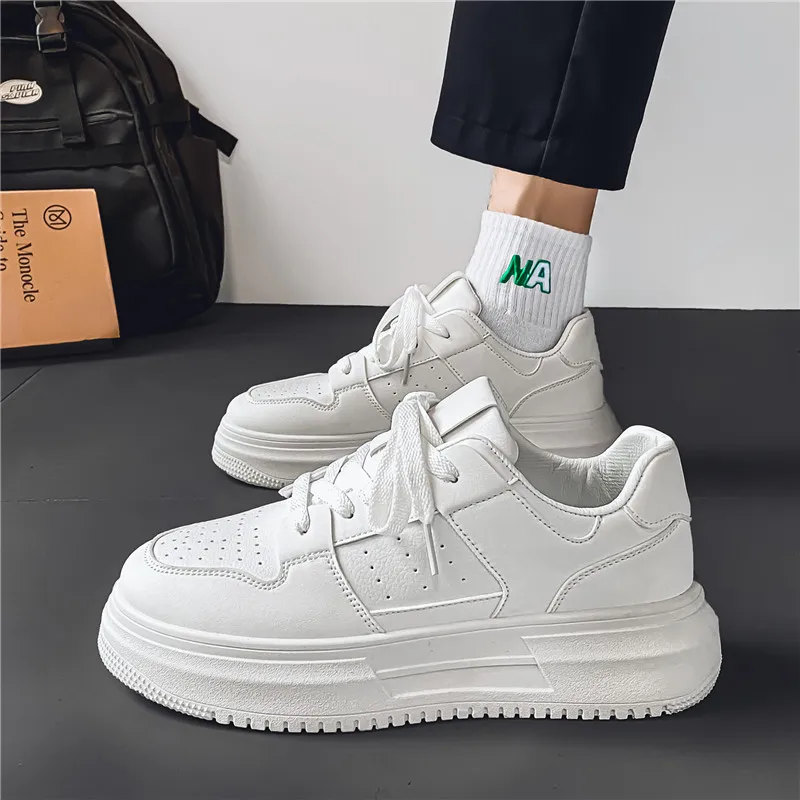 

2025 New Men’s Fashion Sneakers– Hong Kong Style, Chunky Sole, Height Increase, Breathable, Daily Commute & Sports