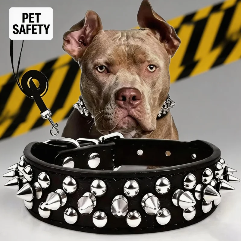 

Hot Sale Bullet Stud Spiked Dog Collar Punk Style Adjustable Durable Pet Neck Collar For Small Medium Large Dogs Cool Fashion