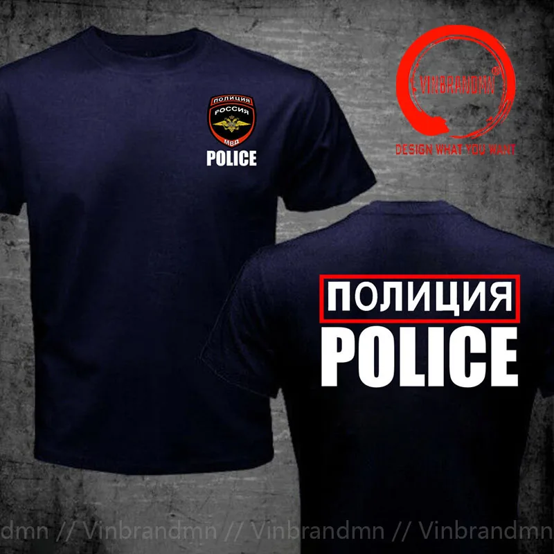 Russia Russian Moscow MVD Special Force Logo T-Shirt Men's Short Sleeve Casual Cotton Russia Policeman T Shirt Men Military Army