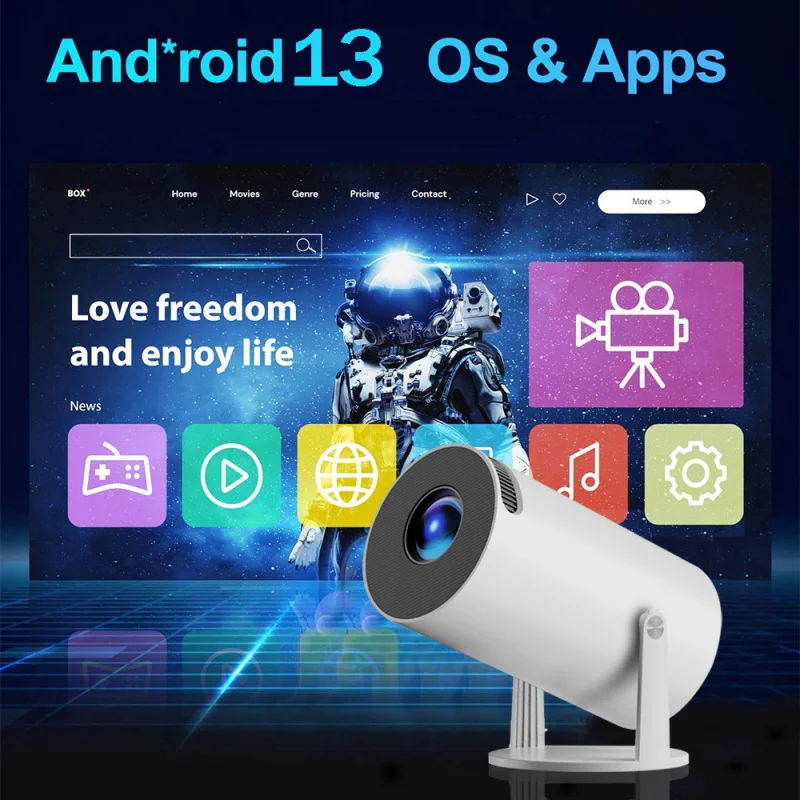 X10 Plus Projector 10000 Game Android 13 Home Theater Wireless Gaming Controller 4G 5G Dual WIFI Gaming Projector Allwinner H713