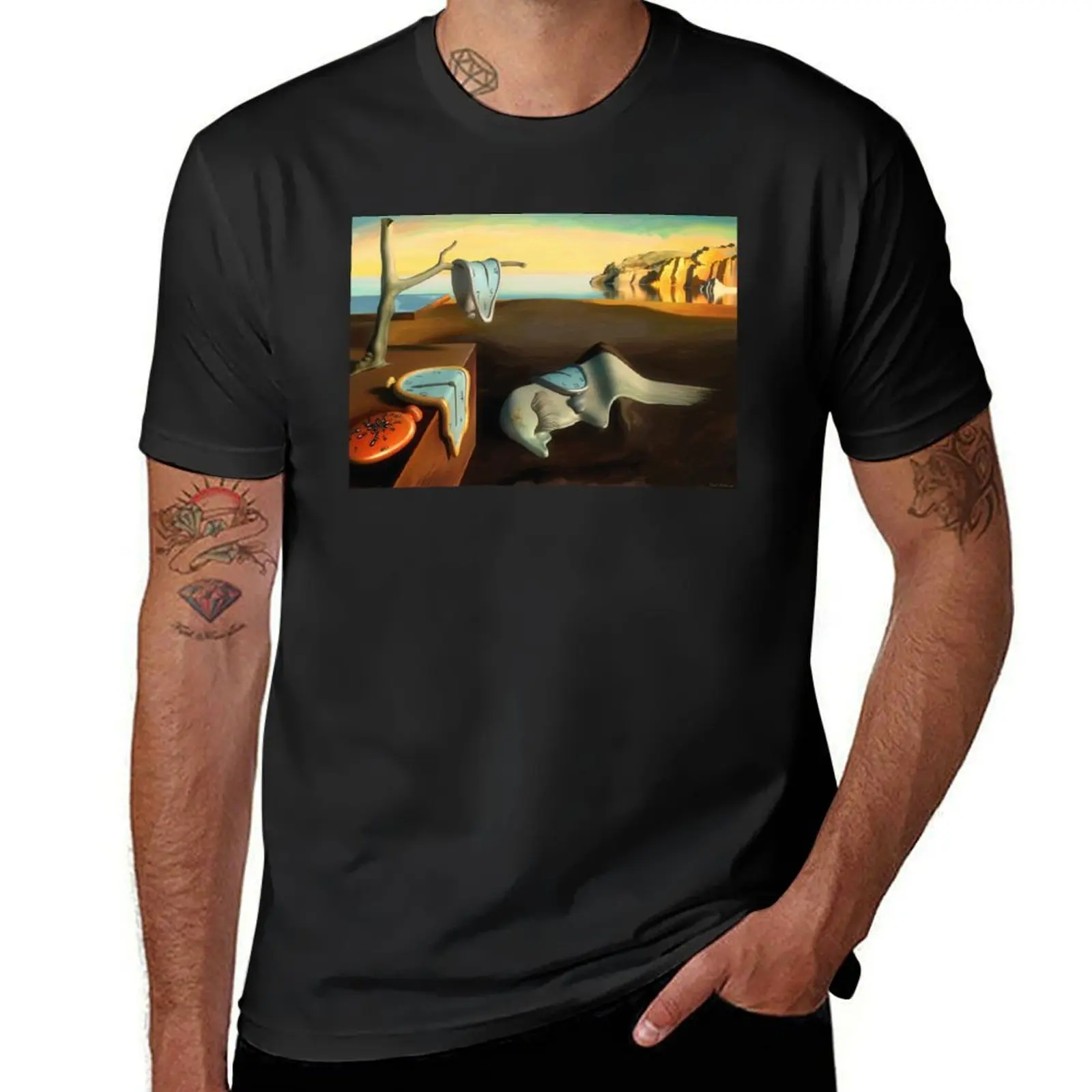 

Persistence of Memory T-Shirt quick-drying customizeds summer top hippie clothes men clothings