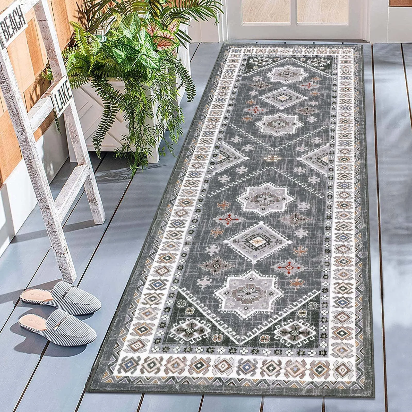 

VIKAMA Богемный напольный коврик, влагостойкий и устойчивый к плесени, прикроватное одеяло для спальни, напольный коврик для коридора, украшение для дома