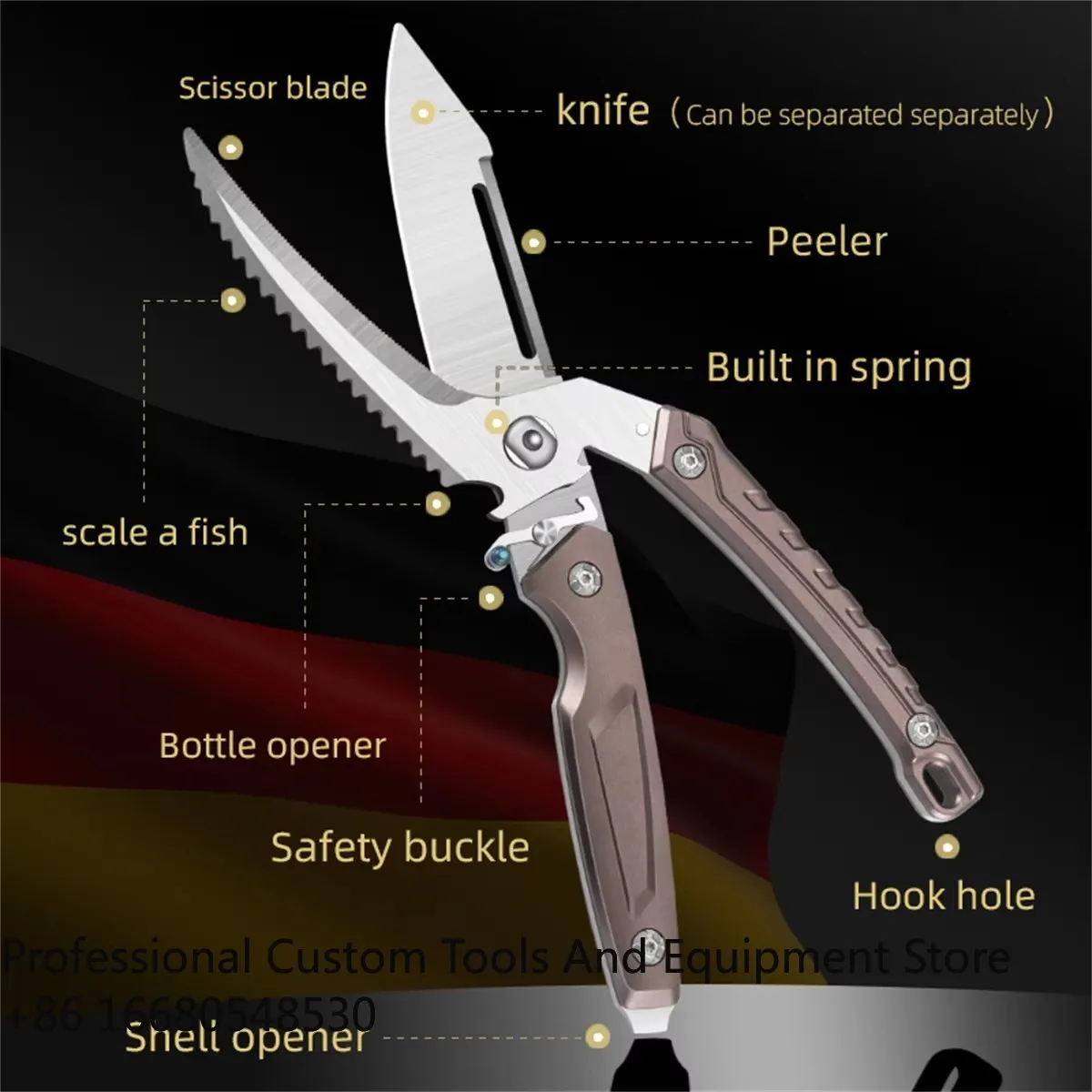 

GHHeavy Poultry Shears - A Must Have Kitchen Shears for Chicken and Meat Cutting - Stainless Food Kitchen Scissors