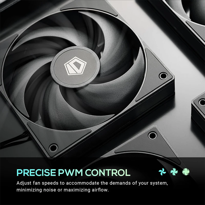 ID-COOLING AS-140-K 140mm High Performance Computer Cooling Fans,Fan Speeds：300-1800 RPM,Hydraulic Bearing Quiet Long lifespan image 3