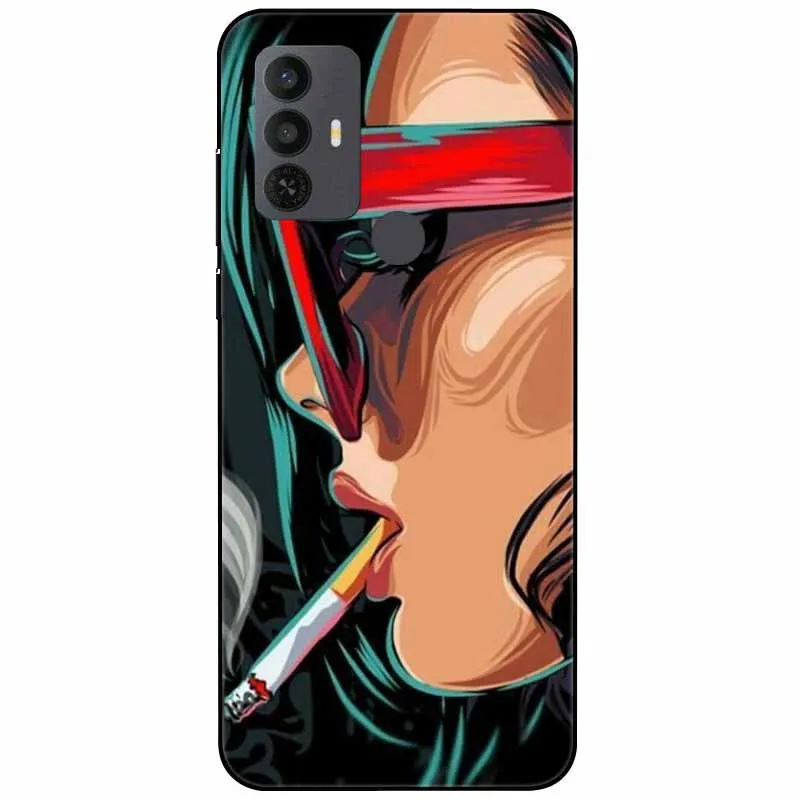 For TCL 30 SE Case 305 6.52\'\' Silicone Soft Fashion TPU Phone Cover for TCL 305 306 30SE Case 6165A Bumper Funda for TCL30SE 405