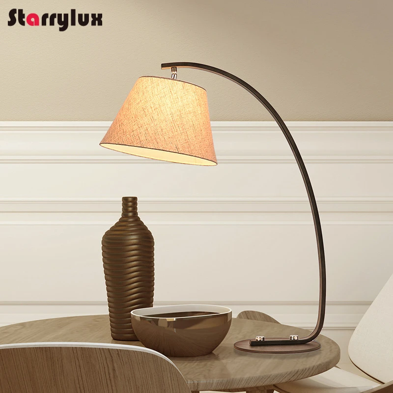 

American Luxury Eye Protection Desk Lamp LED Study Reading Light for Hotel Bedroom Dorm