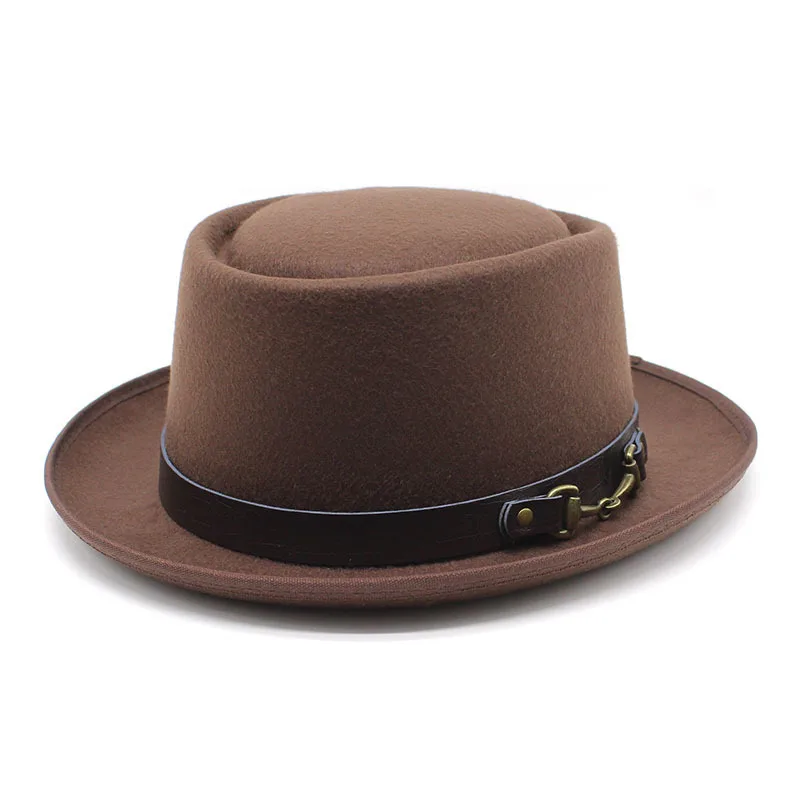 Foreign Trade Concave Convex Top Men S And Women S Faux Wool Top Hat Wool Billycock Gentleman Jazz Hat