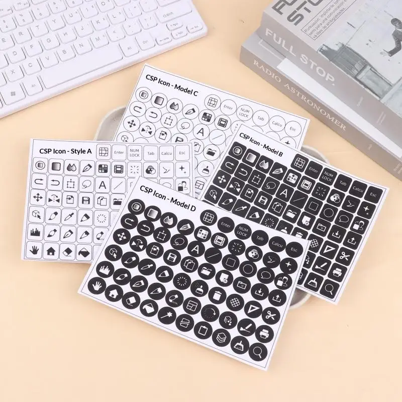 CSP Paint Shortcut Icon Keyboard Sticker Clip Studio Paint Tablet Keyboard Sticker Paint Shortcut Icon Keyboard Sticker view 2