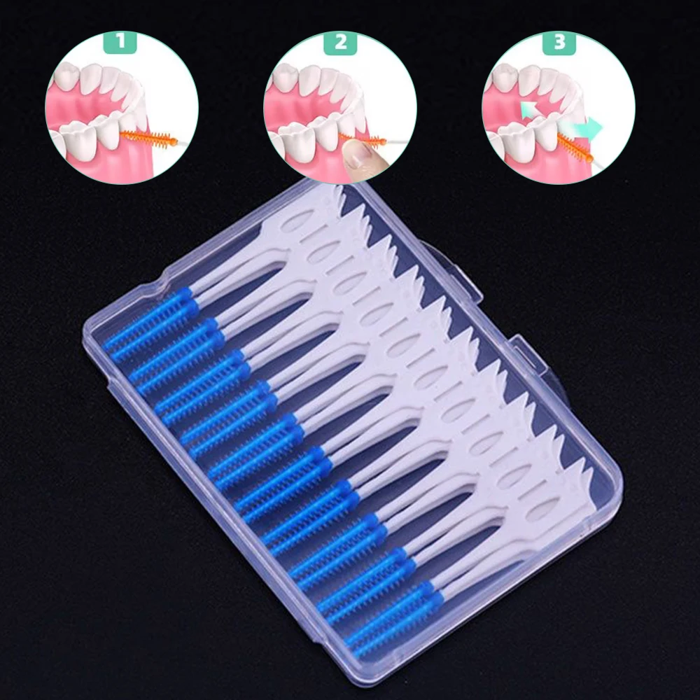 

Interdental Brush Teeth Gap Brush for Braces Orthodontics Oral Hygiene Cleaning Tool Soft Silicone Toothbrush Dental Care