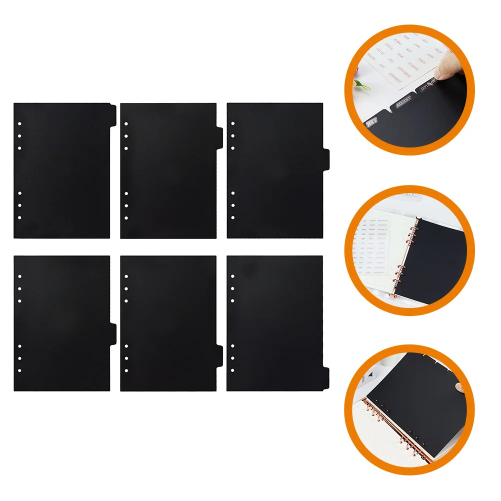 Classeur automatique avec onglets, bloc-notes, marqueurs de couleur noire, index de reliure, supports de synchronisation de page, A4, A5, bureau, 6