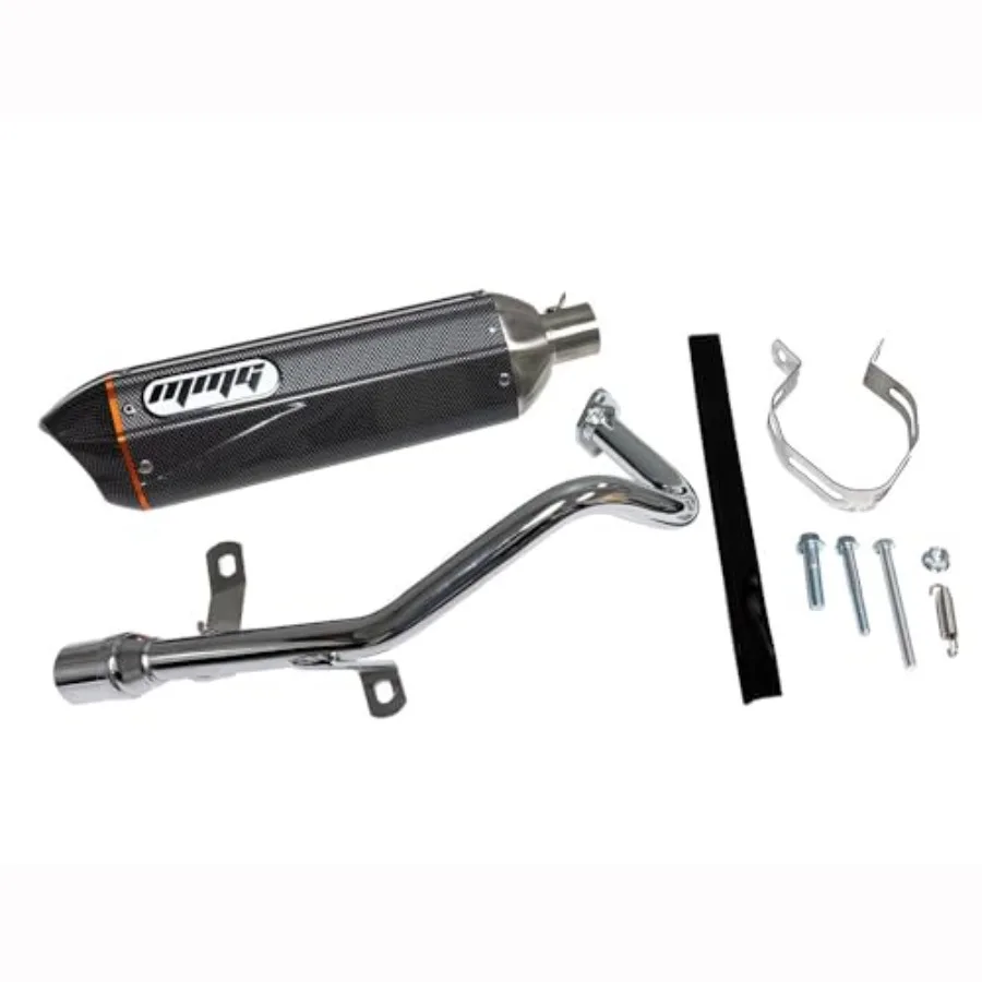 

Exhaust System Muffler for GY6 50cc 4 Stroke Scooters Carbon Fiber Finish