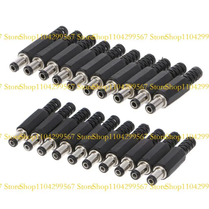 

CS1W 10Pcs 5.5x2.5mm Male for DC Plug Socket Connector Adapter Plastic C