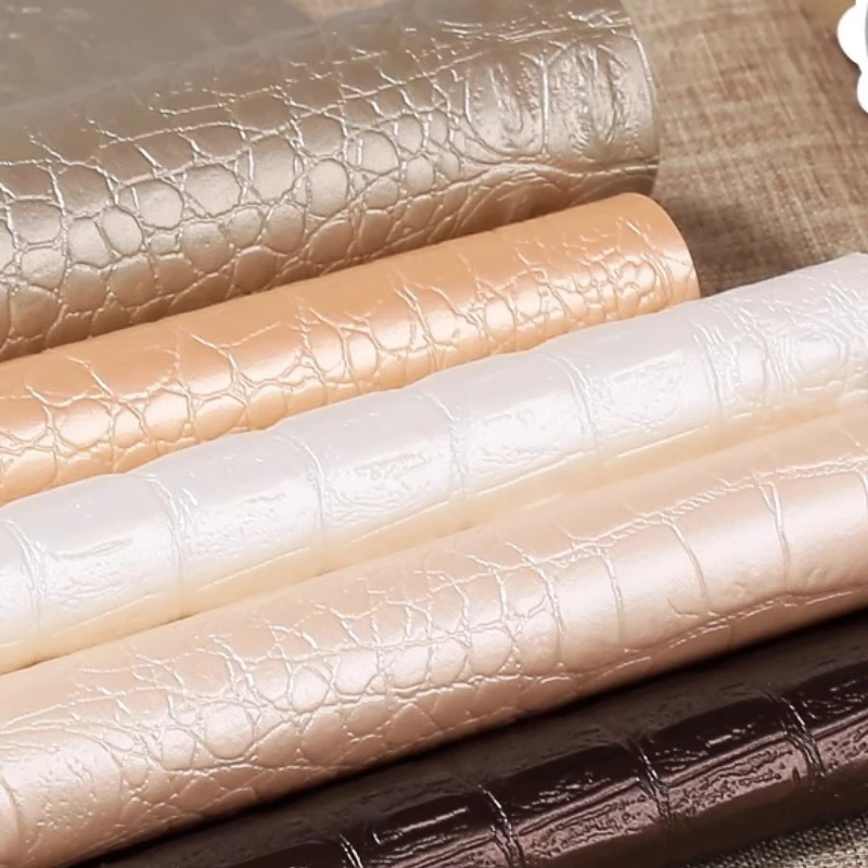 

Ткань из синтетической кожи с крокодиловым узором для шитья своими руками, винтажный материал для дивана, фон, украшение стены, ткань