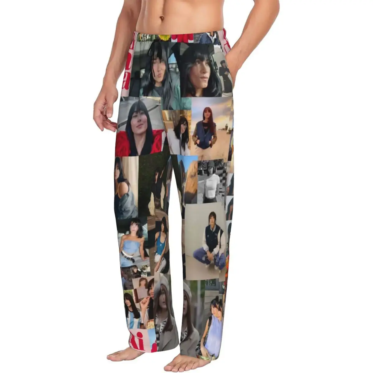 

Custom Aitana Ocana Singer Men Pajama Pants Lounge Sleep Sleepwear Bottoms with Pockets