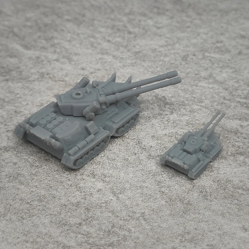 

5PCS Resin Apocalypse Tank Model 1/350 1/700 Scale Miniature Anti-Tank Combat Vehicle Ornaments for Diorama Wargaming Accessory