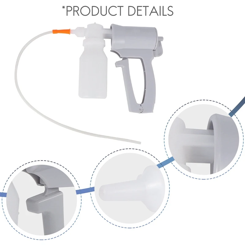 Aspirador portátil à mão do escarro para a obstrução, idoso manual home, catarro livre para o tubo do oxigênio, expectoração