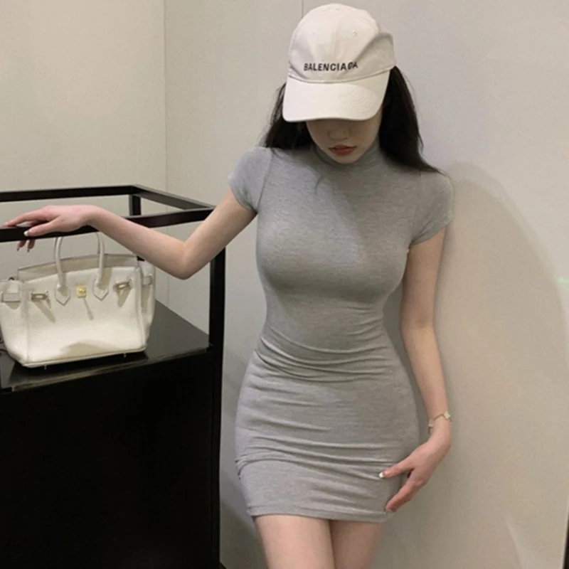 女性用ミドル丈ドレス,ハイカラープロム,多用途,タイト,カジュアル,快適,フェミニン,カラフル,夏,セクシー