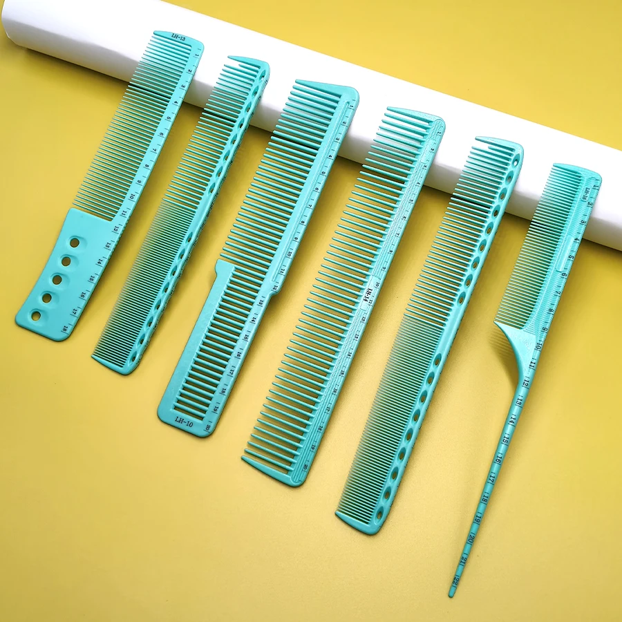 Sechsteiliges Set Haarschneidekämme in Abgestuften Größen, Erhältlich in Fünf Farben, Ein Unverzichtbares Friseurkamm-Set für Salon-Stylisten – Detail 9
