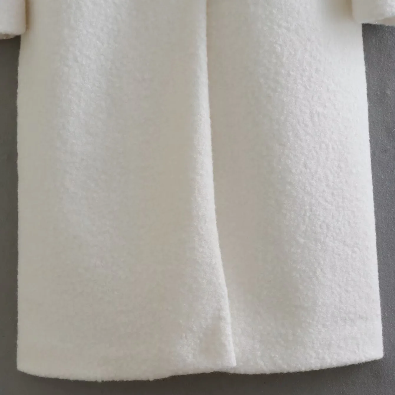 Sólido branco turn down collar manga longa solto casaco longo mulher quente streetwear casaco de pele inverno moda feminina casacos
