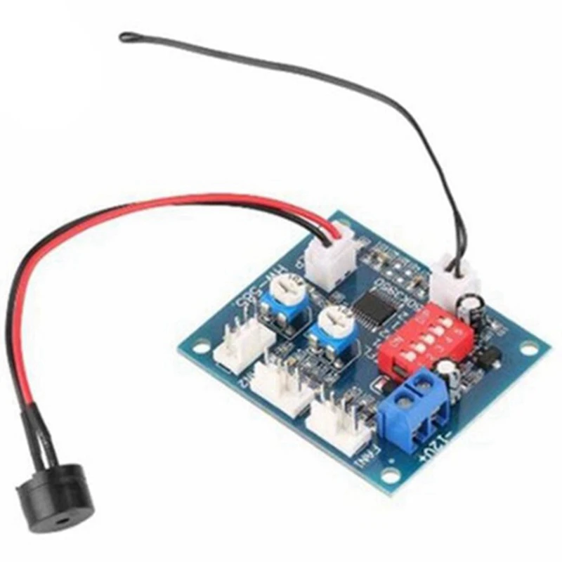 DC 12V 4 Wire High-Temp Fan Temperature Control Speed Controller CPU Module Temperature Alarm PWM PC CPU