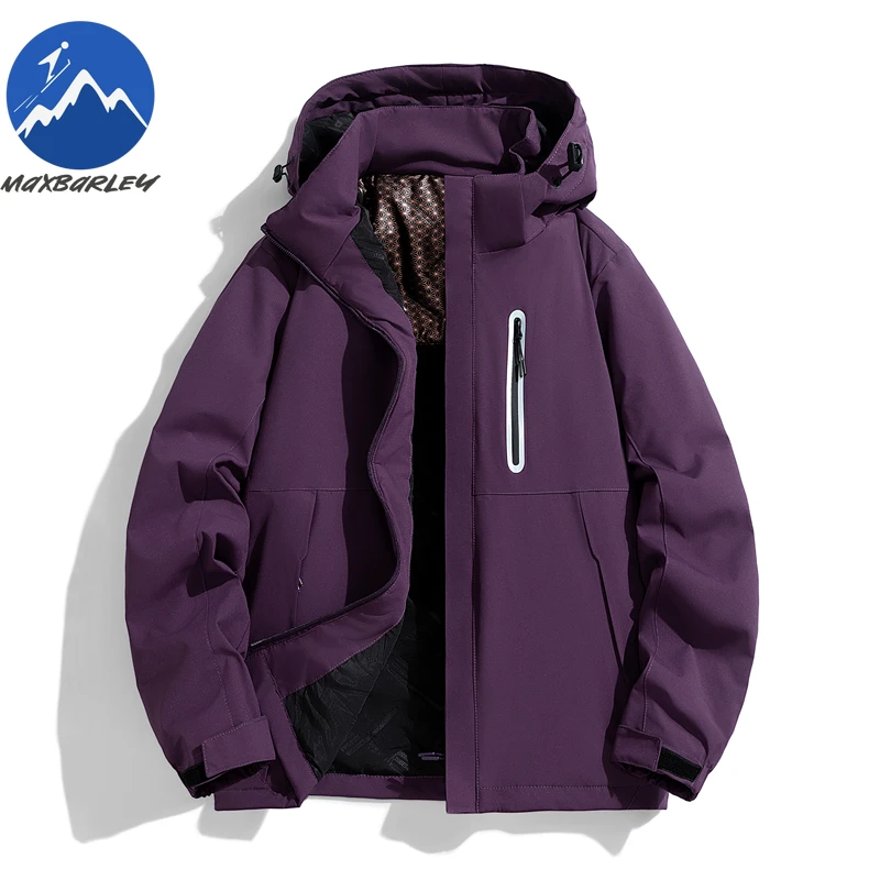 

Maxbarley Men Graphene Jacket Softshell Hooded Outdoor Adventure Windproof Durable Parka Fashion Skiing Lightweight Winter Coat