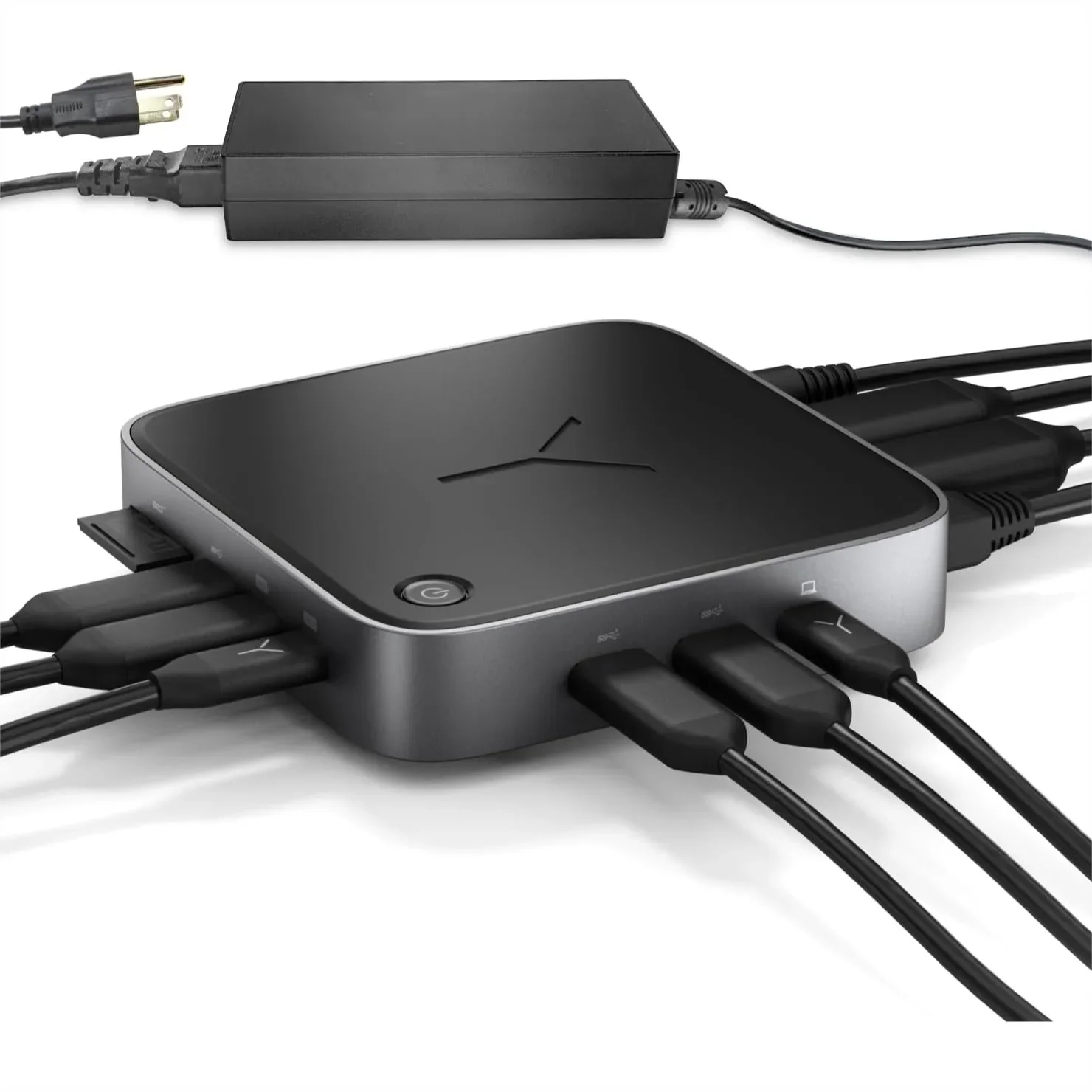 10-Port USB C Docking Station with 100W PD, Dual 4K@60Hz, 8K HDMI, SD 4.0, Gigabit Ethernet for Windows and MacOS Laptop