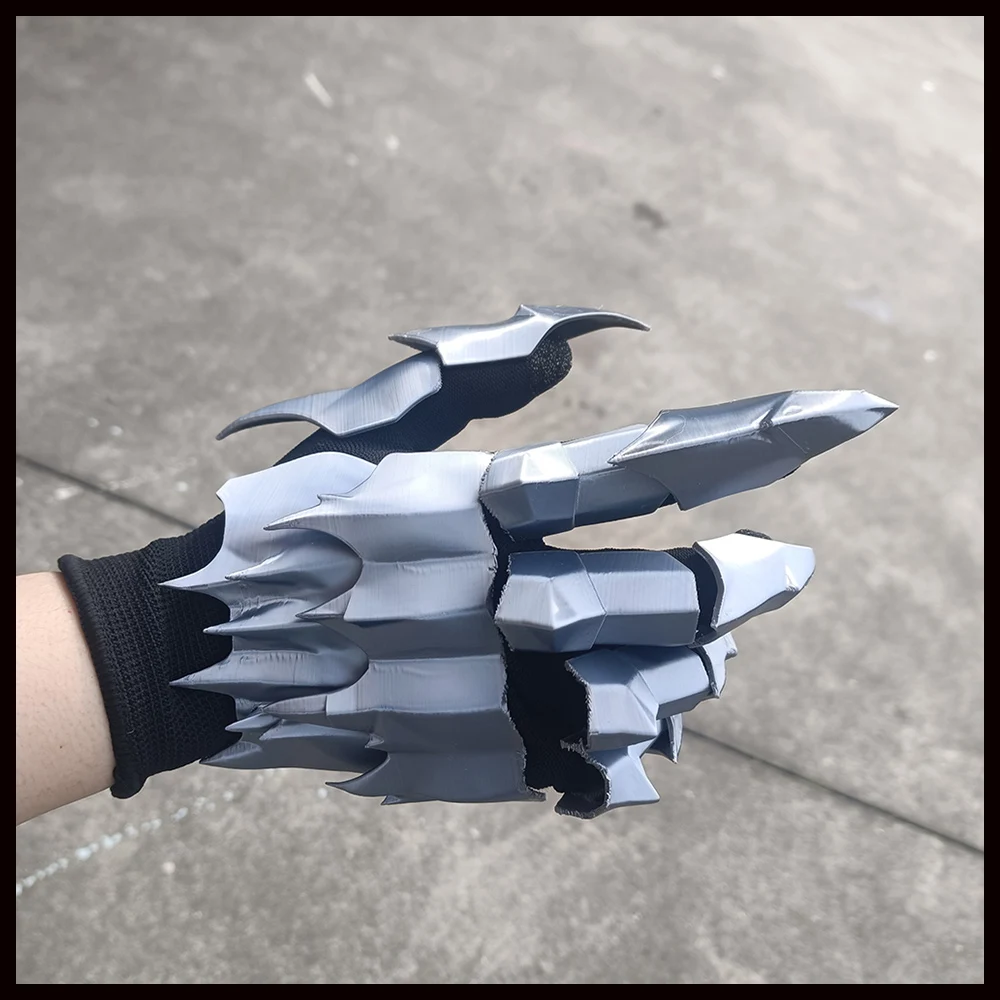 

Handmade Gluing Flexible Wearable Hand Armor Unisex Halloween Cosplay Techwear Punk Gloves Movable Mechanical Plastic Claw