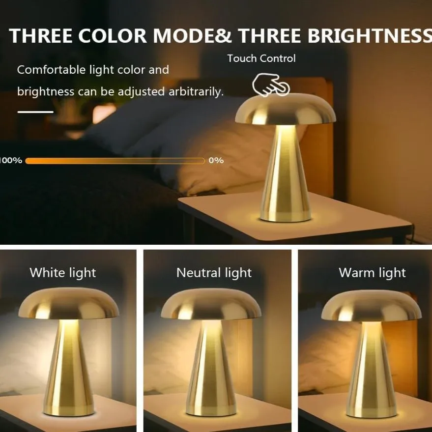 

Danish mushroom lamp bedroom touch bedside night light bar restaurant atmosphere light decorative desk lamp