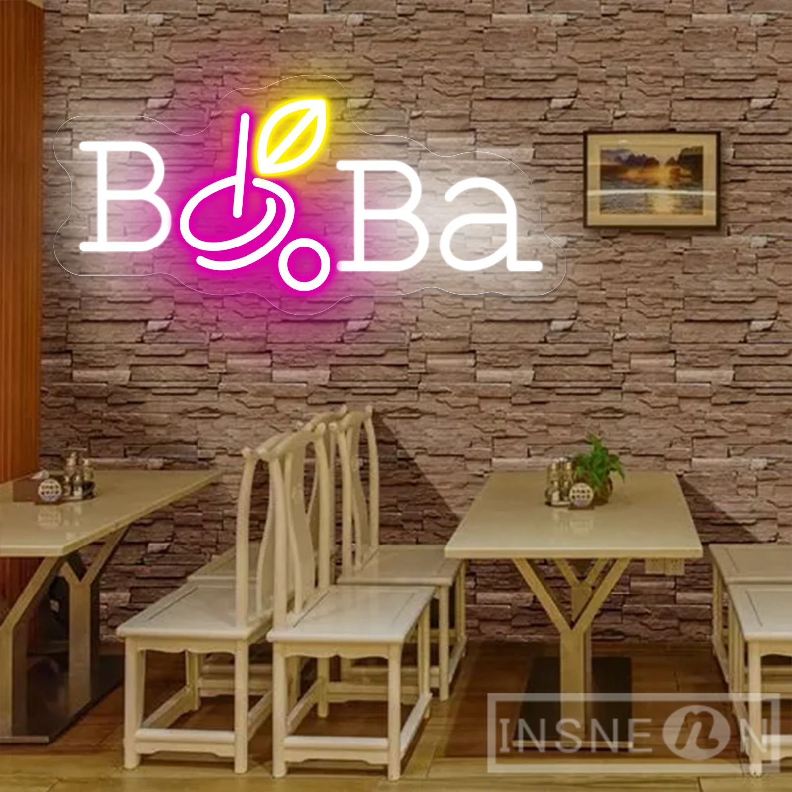 Letrero de neón de té de burbujas, luz Led Boba, decoración de bienvenida para habitación, cafetería, restaurante, arte colgante de pared, letreros de neón