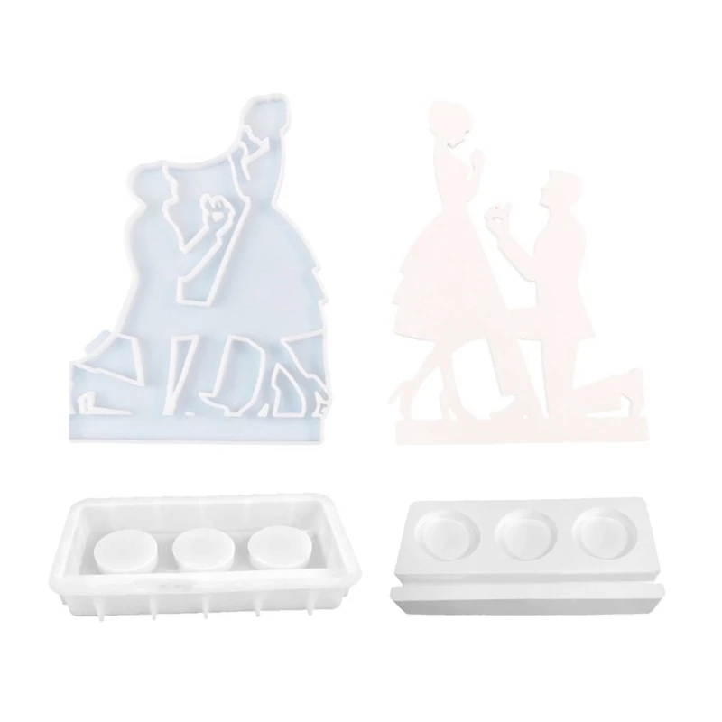 

Silicone Craft Mold Wedding Propose Ornaments Mold Candlestick Molds