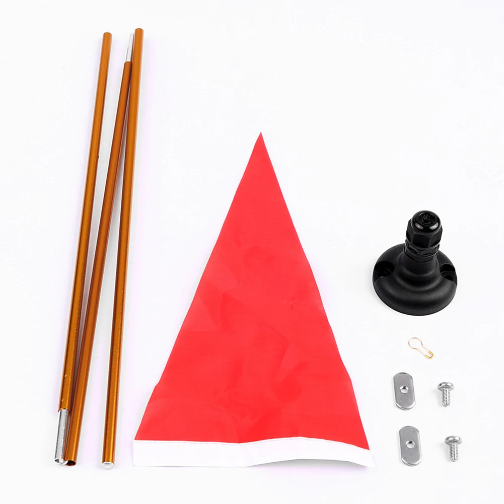 Kit Set Kayak Safety Flag DIY Accessories Kayaking Visibility Kit 8.5mm Dia Aluminum Alloy/Nylon W/ Banner & Mount Base