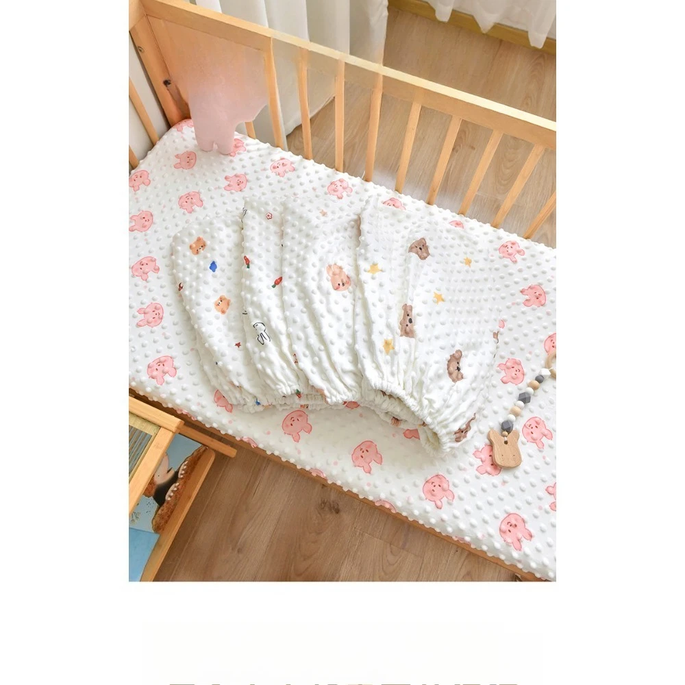 

Дышащие простыни для детской кроватки 130x70 см, чехол для матраса, зимний комплект постельного белья, простыни для младенцев с мультяшным рисунком