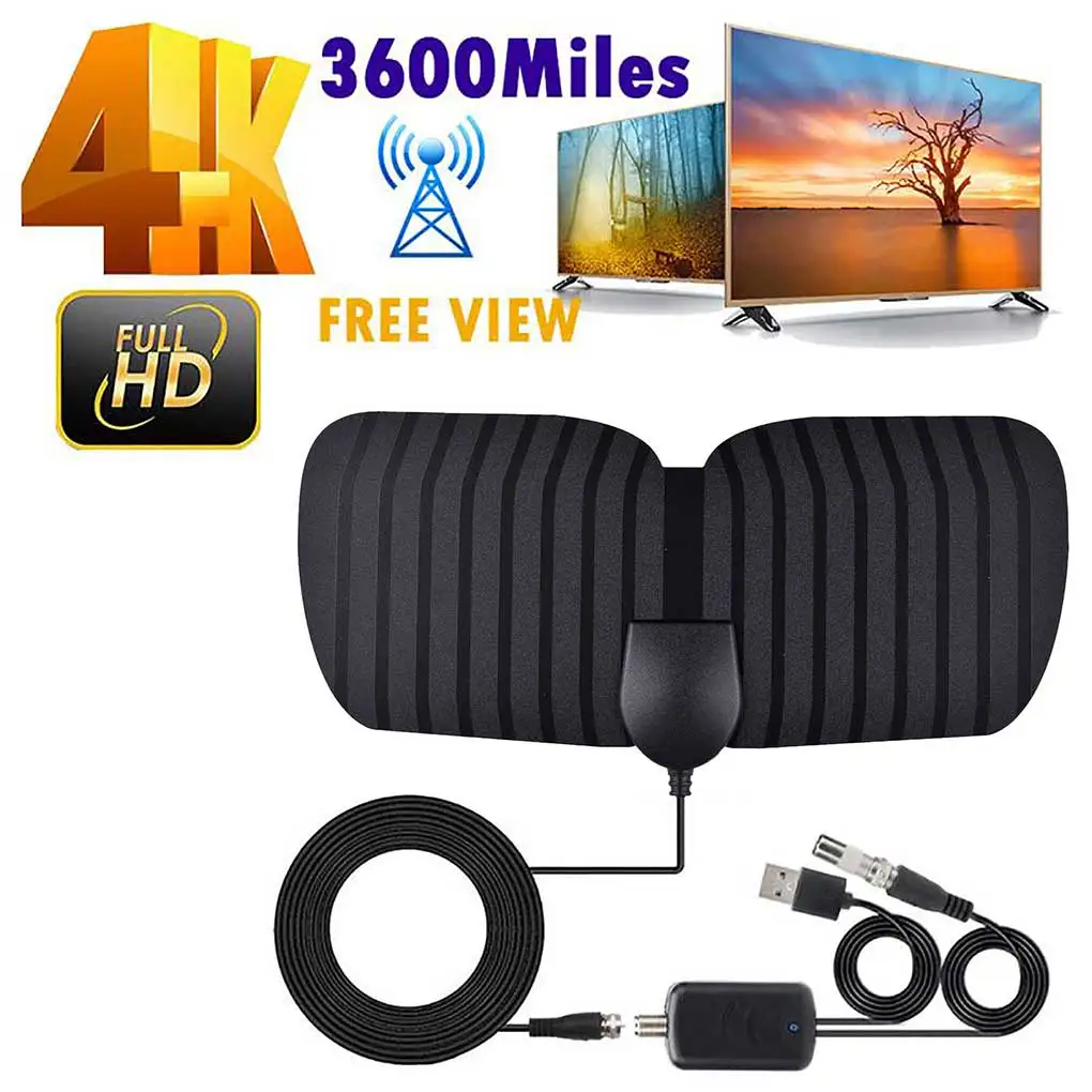 

Plastic Digital Television Antenna Portable 4K 3600 Miles Detachable Professional Wall Mounting 360 Degree Aerial