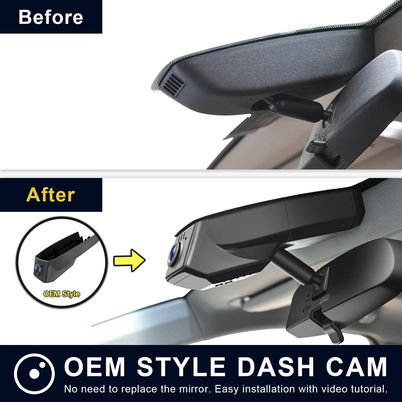 كاميرا داش أمامية 4K وخلفية 1080P لجيب بويك (الطراز A/B/C) 2018-2025 مع وظيفة مراقبة ركن السيارة بتطبيق WiFi مجاني #3