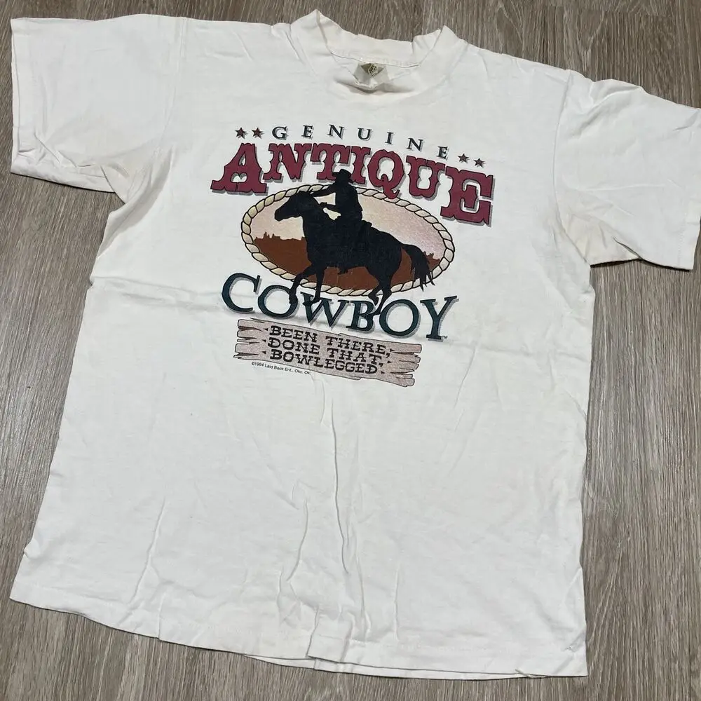 Antique Cowboy Shirt Large Vintage 90s 00s Been There Done That Bowlegged Tee