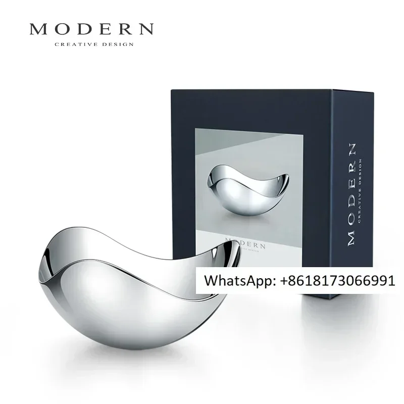 

MODERN Nordic Ins style stainless steel light luxury large fruit tray fruit bag living room home decoration display