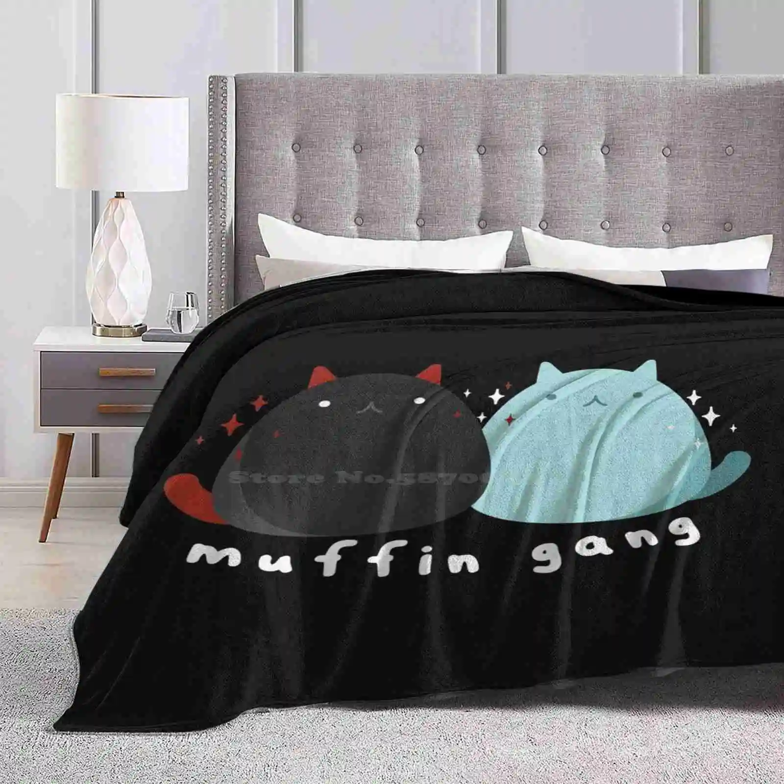 Muffin Gang , Cats For Home Sofa Bed Camping Car Plane Travel Portable Blanket Cats Adopt Dont Shop Grey And White Cat Kittens