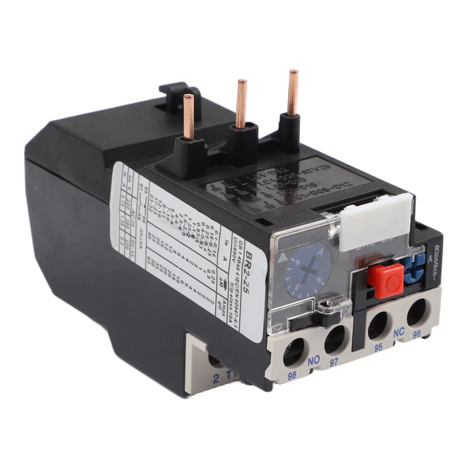 0 125 Amp Thermal Overload Relay for 3 Phase Motors FR NR225 Overload and Phase Loss For Protection 690V Rated