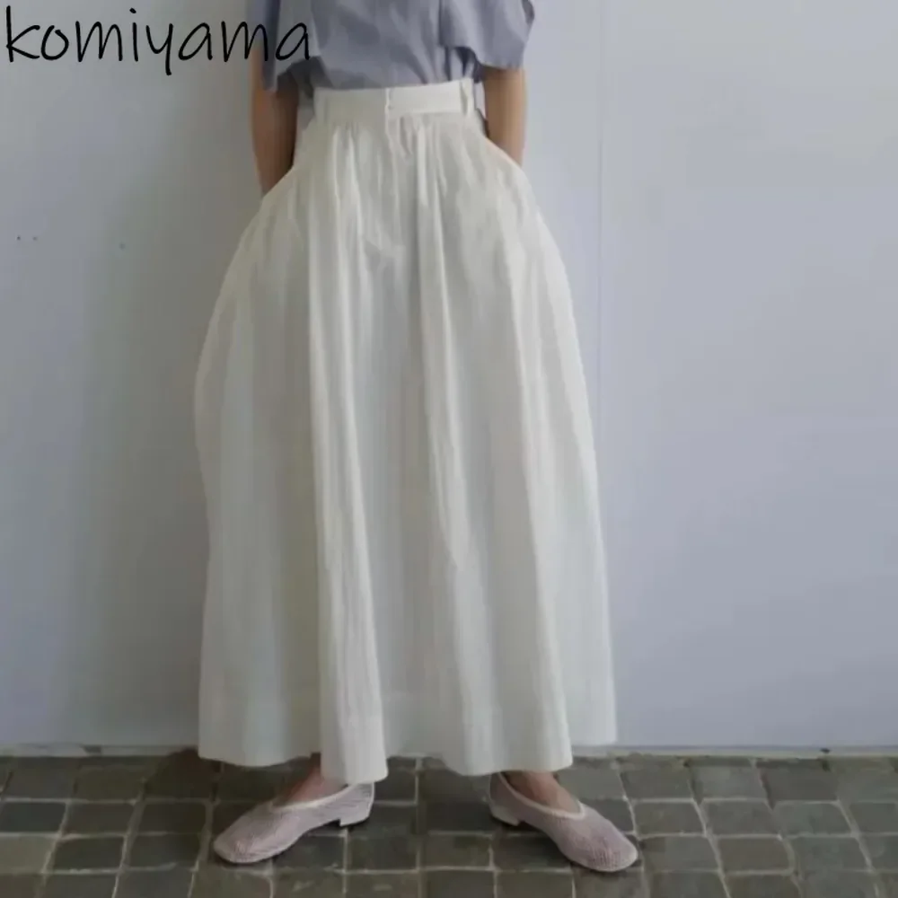 

High Wasit Pleated Ropa Mujer Comfortable Breathable Skirts Japan Style Casual Faldas Spring Summer 2025 New Woman Clothing