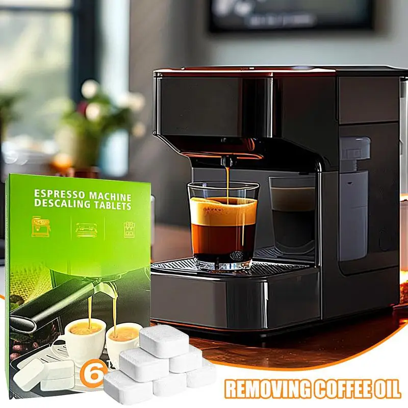 Coffee Machine Descaling Tablets Coffee Machine Cleaning Tablets 6pcs Espresso Machine Cleaner Solid Cleaner Tablets Coffee