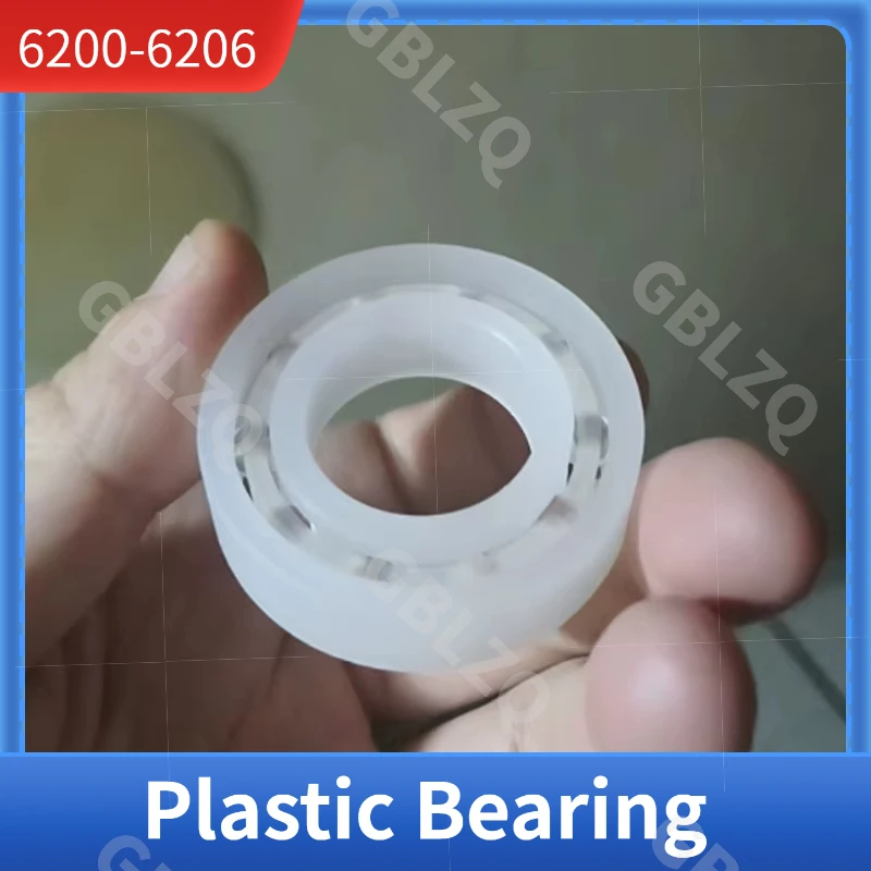 I6200 Series PP Nylon Plastic Bearings Acid Alkali Resistant Corrosion Proof ID 10-30mm Engineering Bearings