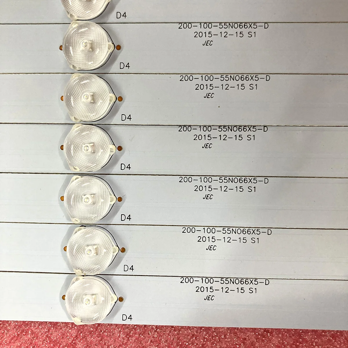 10 Uds tira de LED para iluminación trasera para TV de 55 "200-100-55NO66X5-D 5LED 3v 517mm