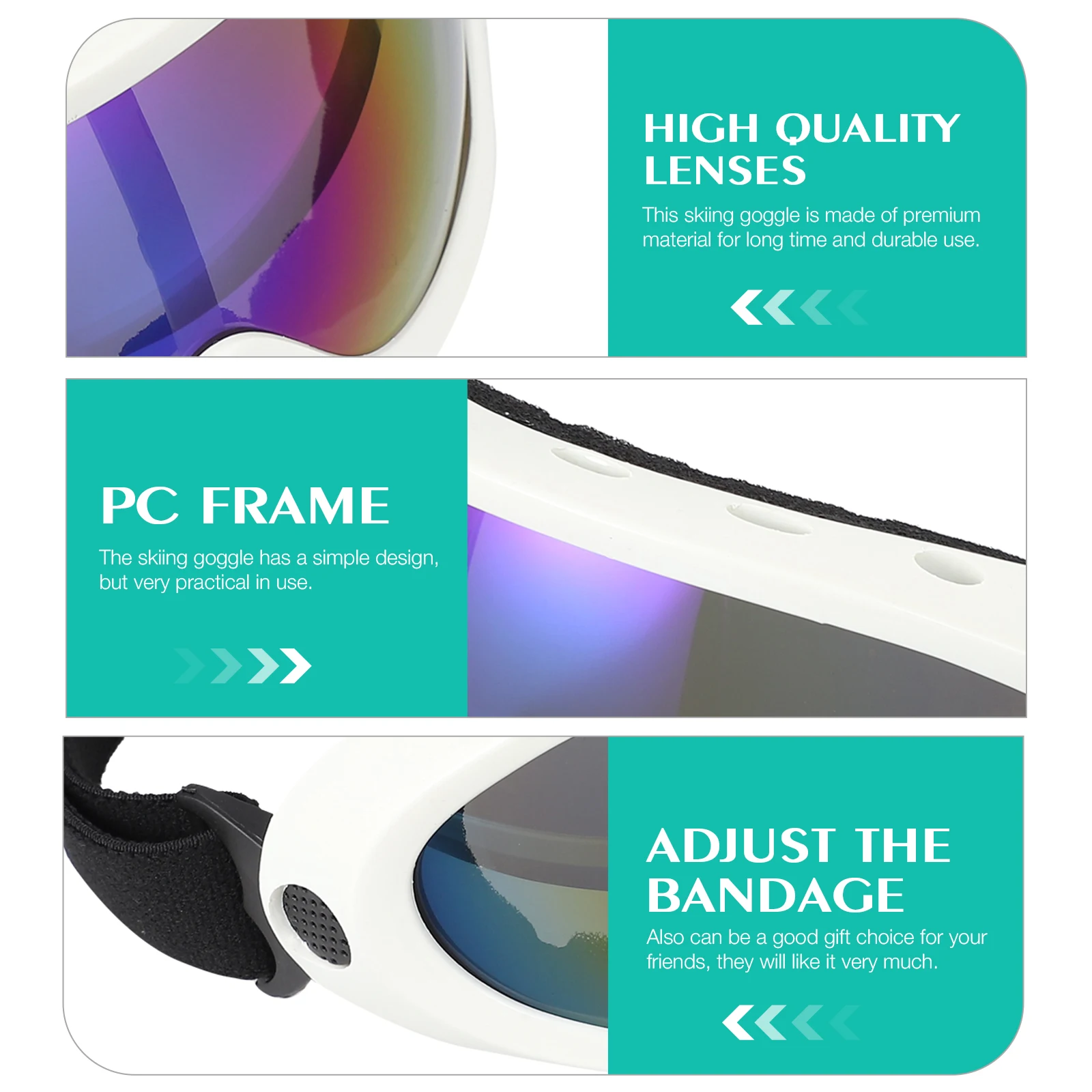 

UV Protection Goggles Sports Ski Riding Anti-UV Gift Choice Skiing Outdoor PC Mountaineering
